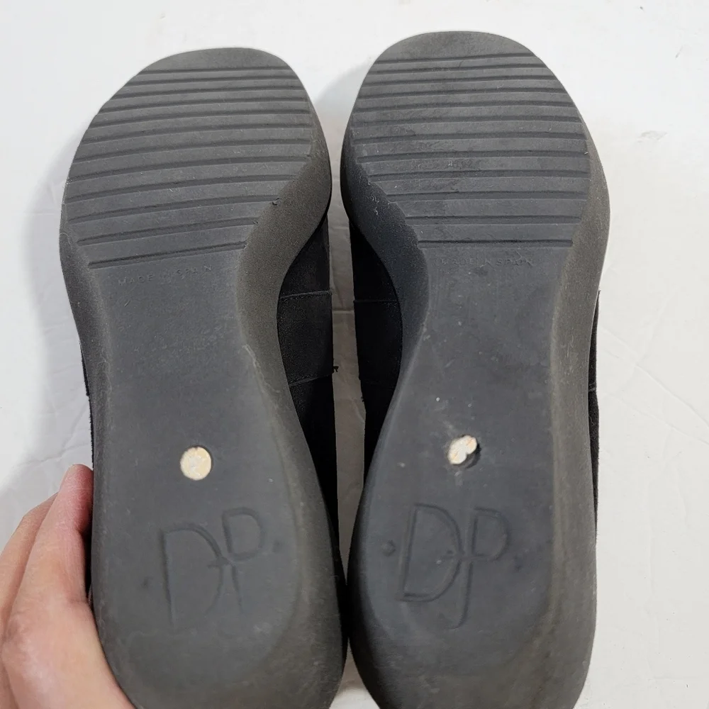 Donald J Pliner NIA Black Suede Platform Loafer Women Sz 7M Comfort Lightweight
